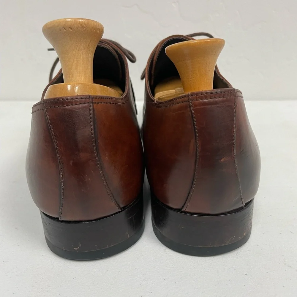 To Boot New York Made in Italy Burnished Cap Toe Oxford in Brown Size 9 1/2 $450